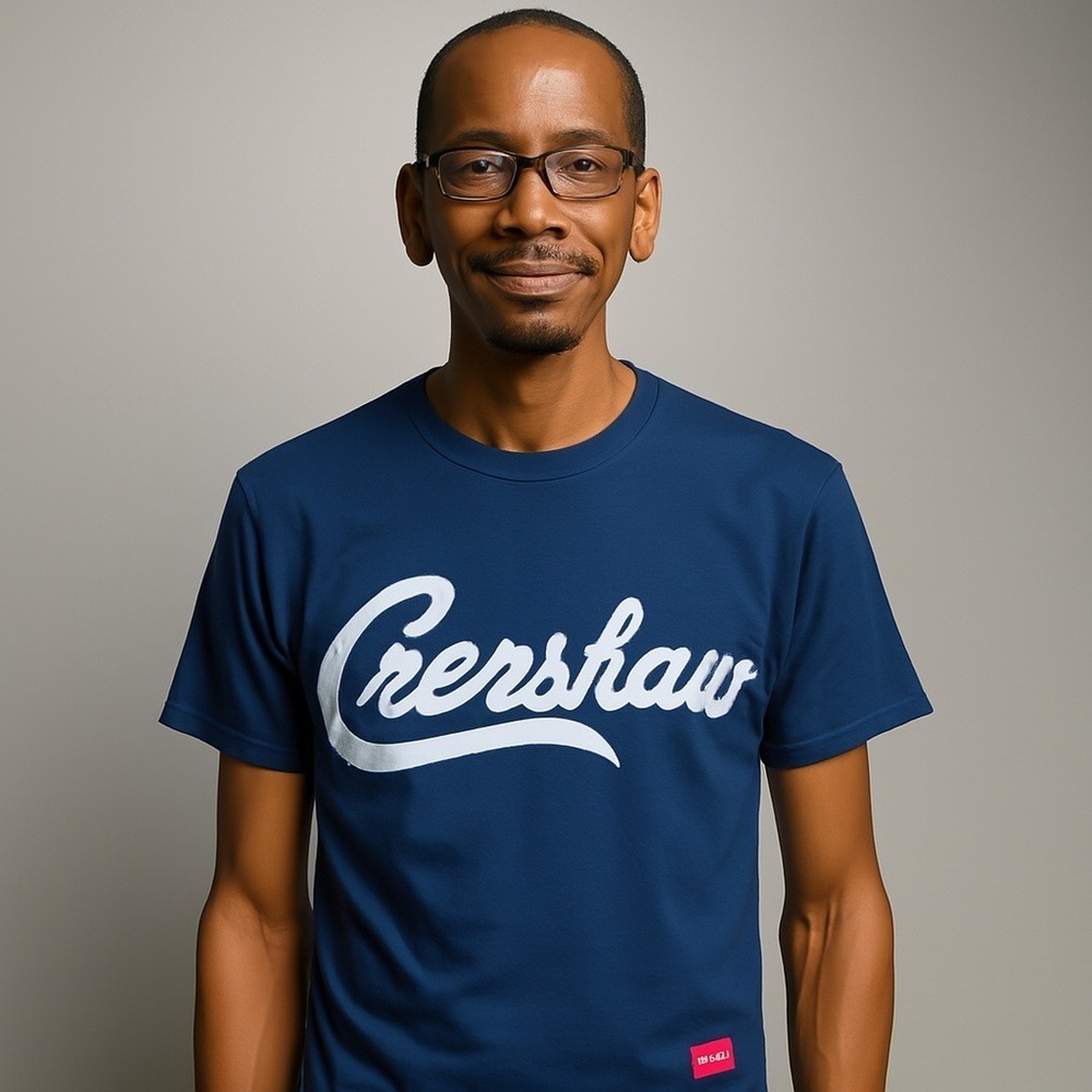 NWT Holiday Gift The Marathon Clothing Crenshaw T Shirt Size Small Blue/ White
